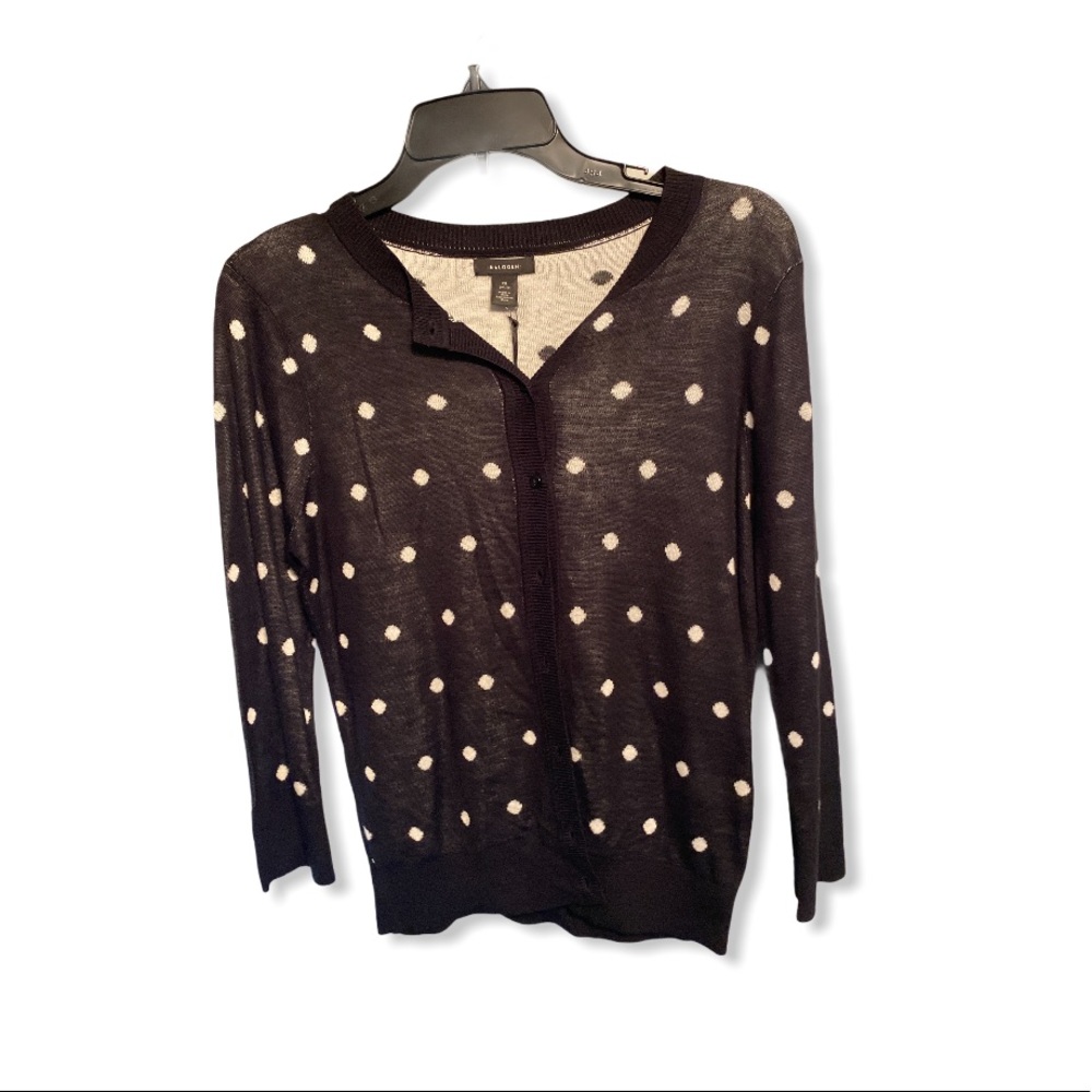 Halogen Crew Neck Front Button Cardigan - Picture 4 of 8